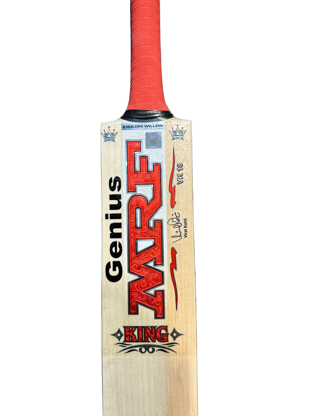 MRF Genius King English Willow Cricket Bat Size SH@front view7