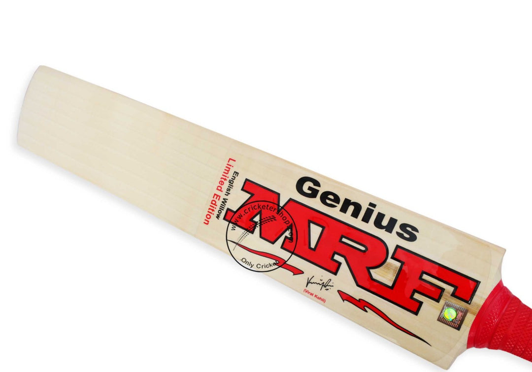 MRF Genius Limited Edition English Willow Cricket Bat Size SH @ Face View