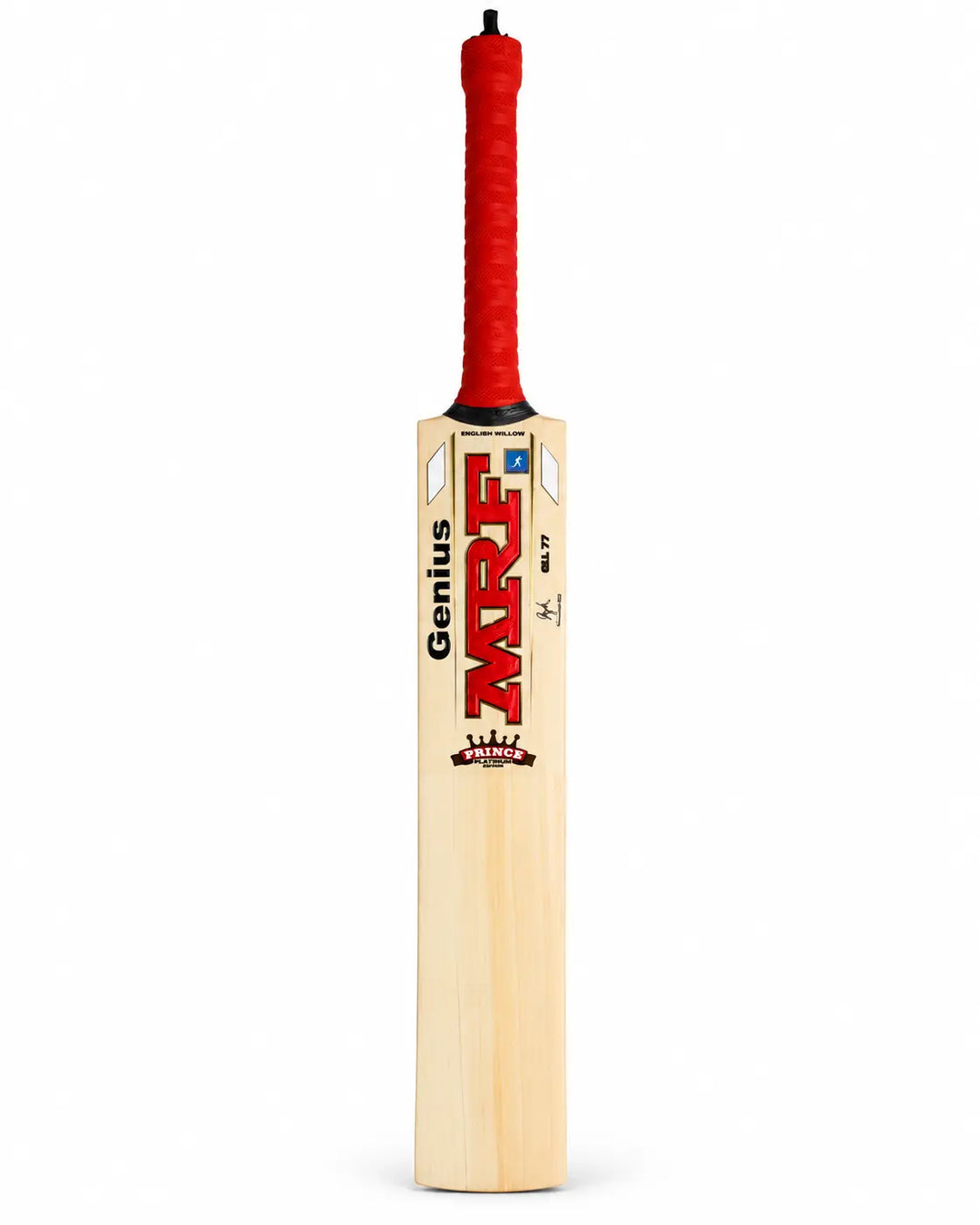 MRF Prince Platinum Edition English Willow Cricket Bat Size SH@Front View