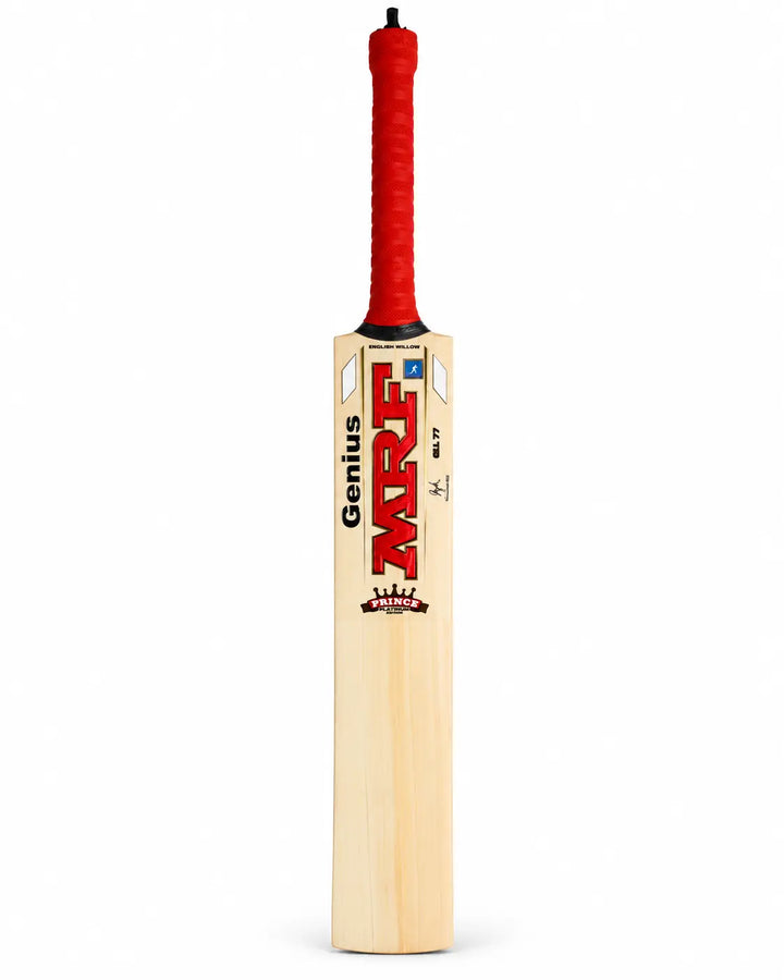 MRF Prince Platinum Edition English Willow Cricket Bat Size SH@Front View