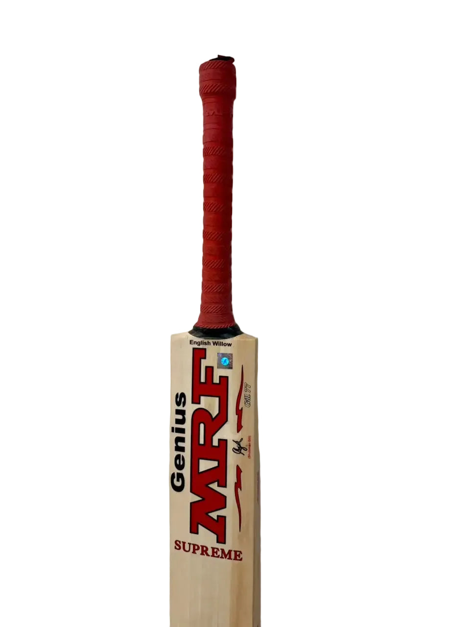 MRF Supreme English Willow Cricket Bat Size SH @ Face View