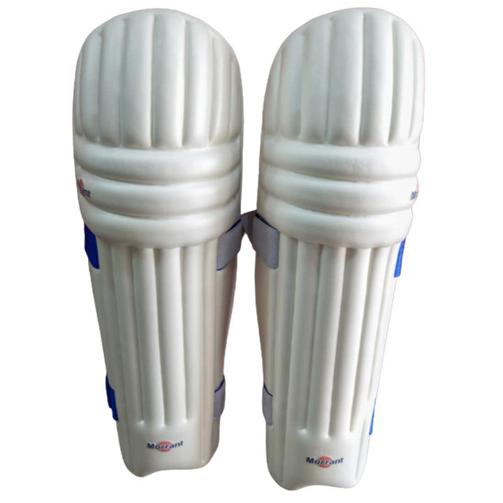 Morrant Super Ultralite White Cricket Batting Leg Guard Pads Size@front view1