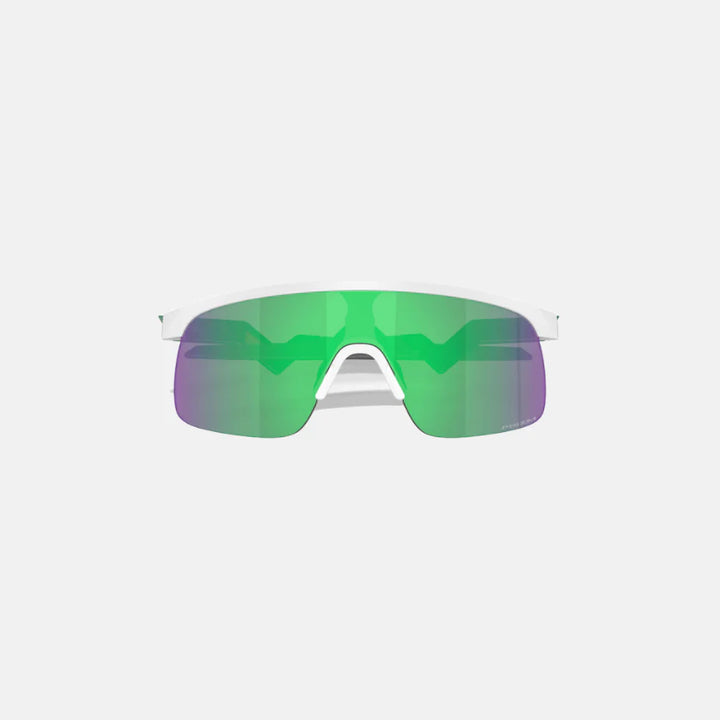 Oakley Resistor White Prizm Jade Cricket Sunglasses @ Front View