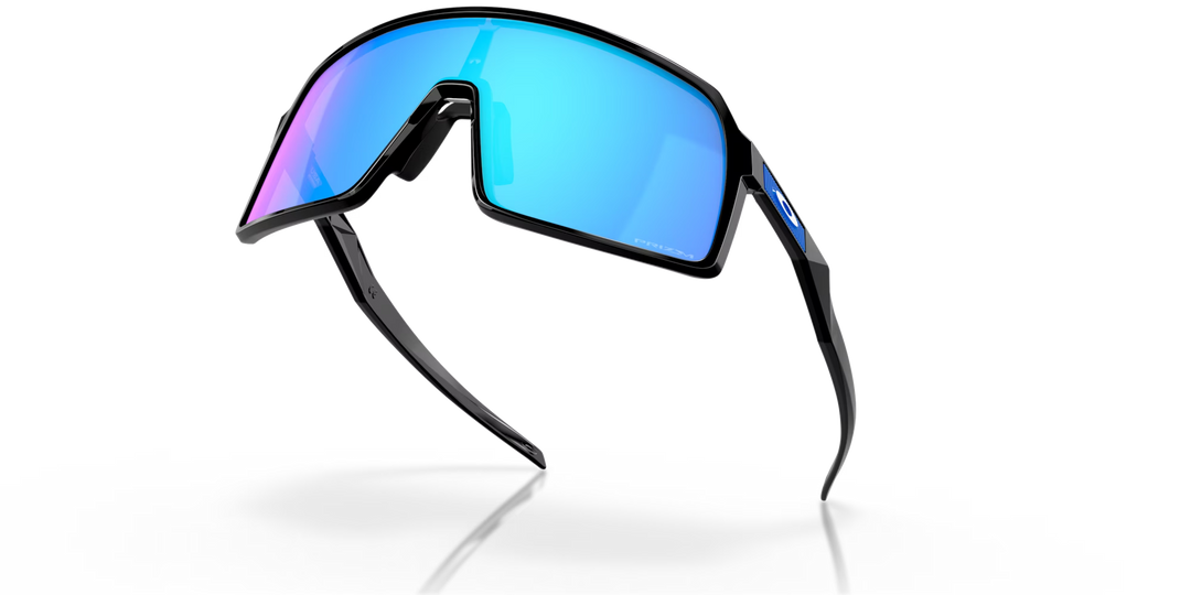Oakley Sutro Pol Black Prizm Sapphire Cricket Sunglasses @ Side View 2