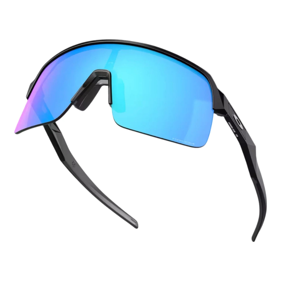 Oakley Sutrolite Matte Black Prizm Sapphire Cricket Sunglasses @ Front View 2