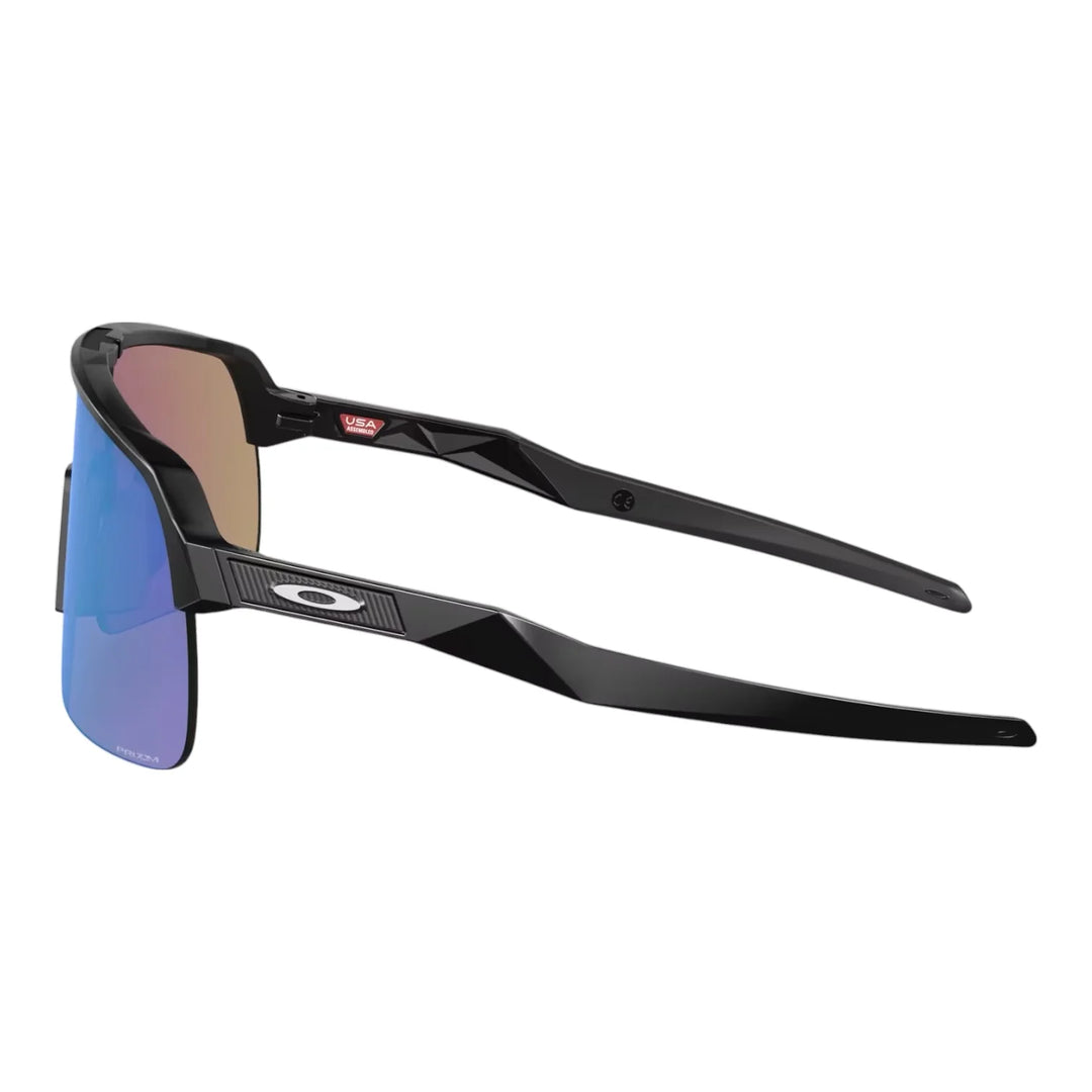 Oakley Sutrolite Matte Black Prizm Sapphire Cricket Sunglasses @ Side View 3