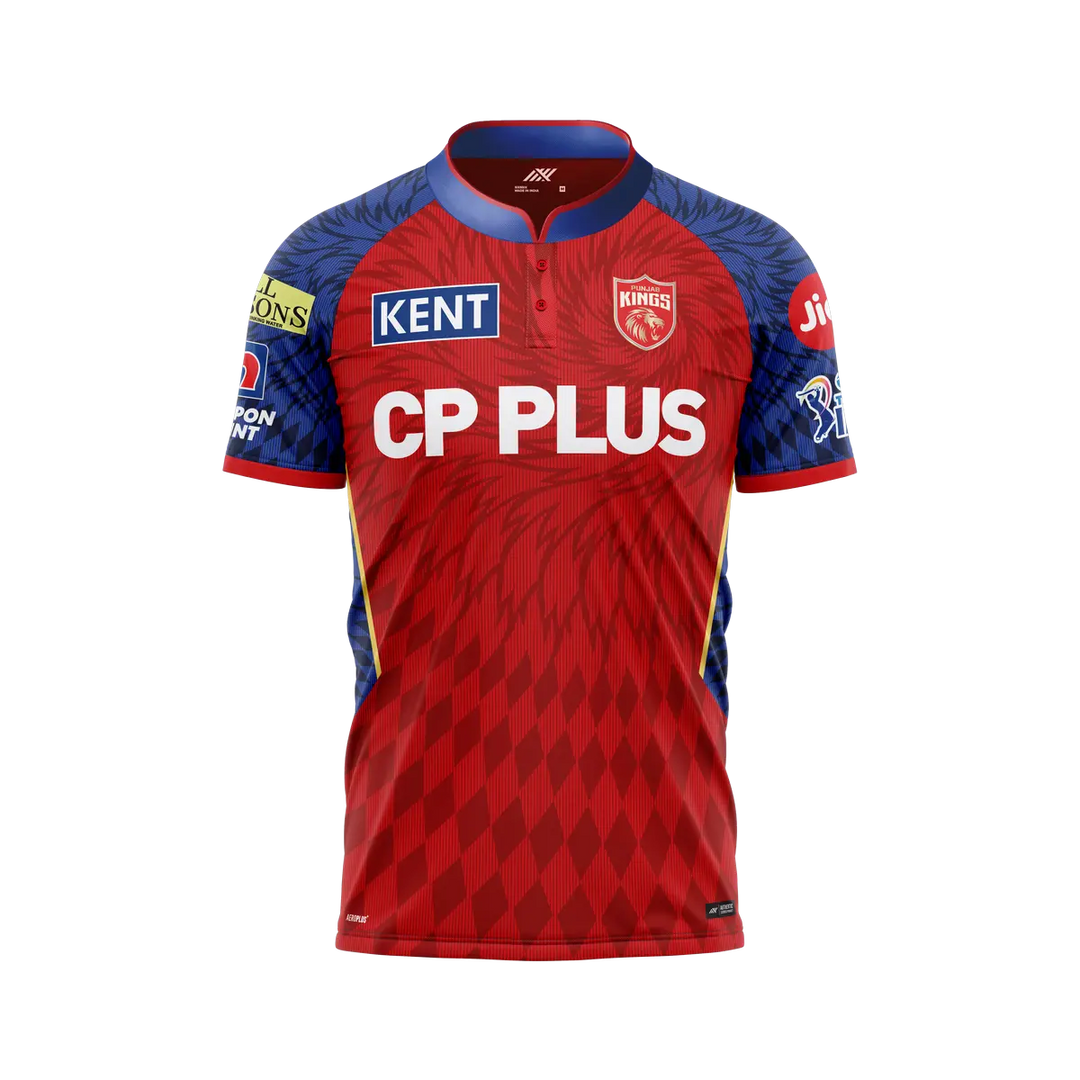 PBKS Match Cricket Jersey Player Half Sleeves @ Front View