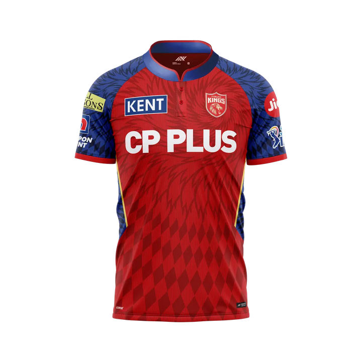 PBKS Match Cricket Jersey Player Half Sleeves @ Front View