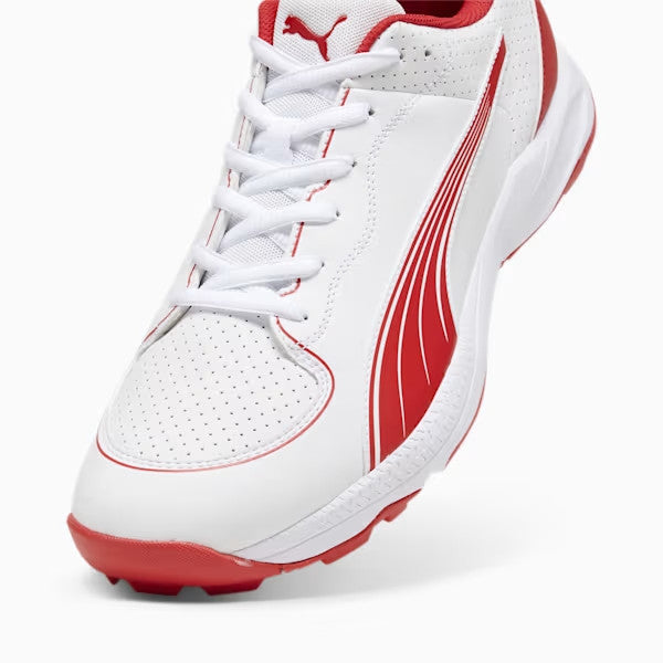 Puma 24 FH 10769901 Cricket Rubber Shoes Red White Size @ Top View