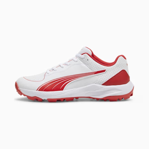 Puma 24 FH 10769901 Cricket Rubber Shoes Red White Size @ Side View