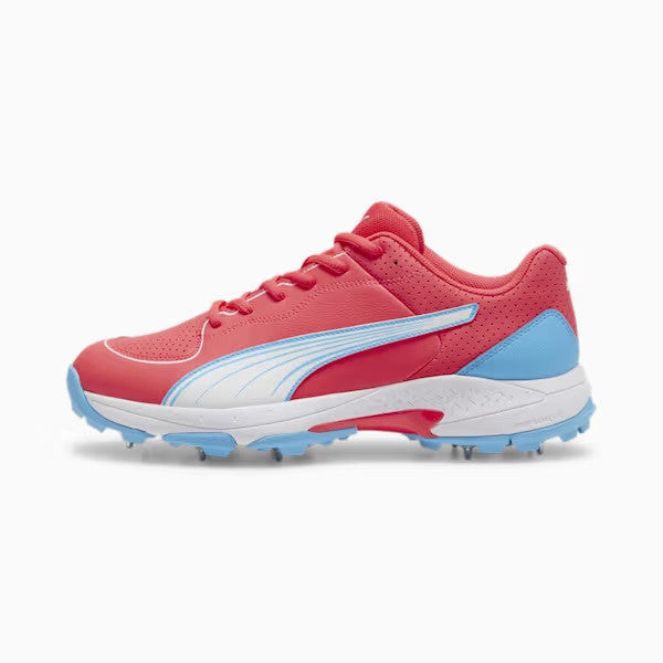 Puma 24 FH 10769802 Cricket Spikes Shoes Fire Orchid Size @ Side View 2