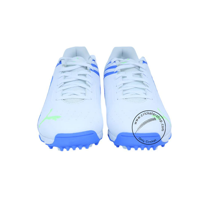 Puma 22 FH 10678904 Cricket Rubber Shoes White Blue Size@ Front View