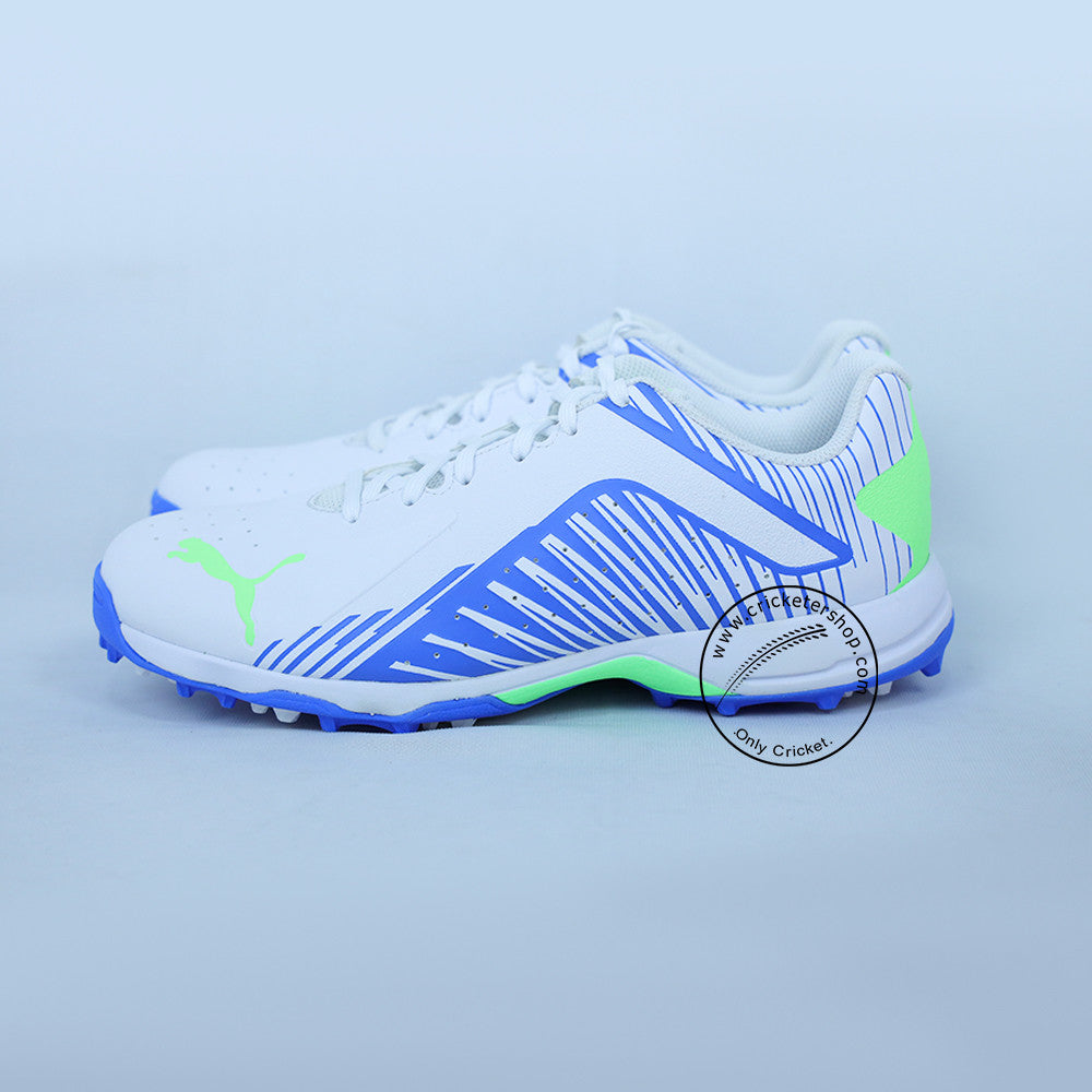 Puma 22 FH 10678904 Cricket Rubber Shoes White Blue Size@ Side View