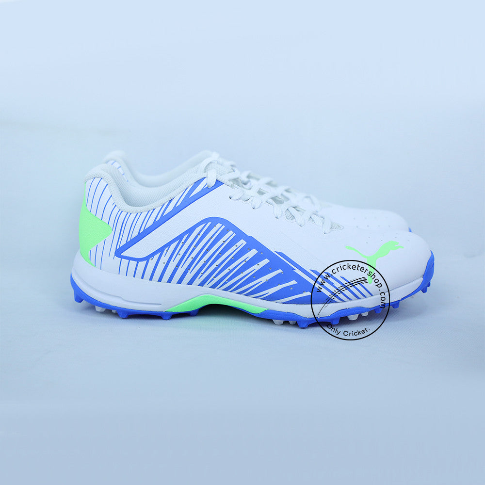 Puma 22 FH 10678904 Cricket Rubber Shoes White Blue Size@ Side View 2