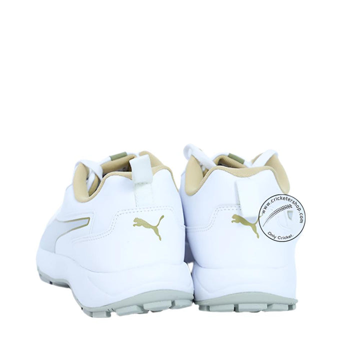 Puma Classicat 107807 01 Cricket Rubber Shoes White Gold size @ Back View