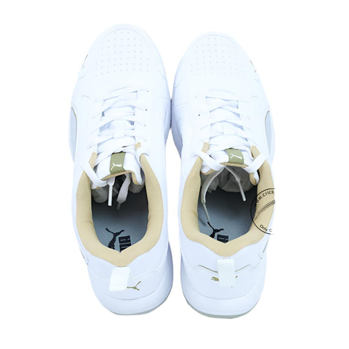 Puma Classicat 107807 01 Cricket Rubber Shoes White Gold size @ Top View