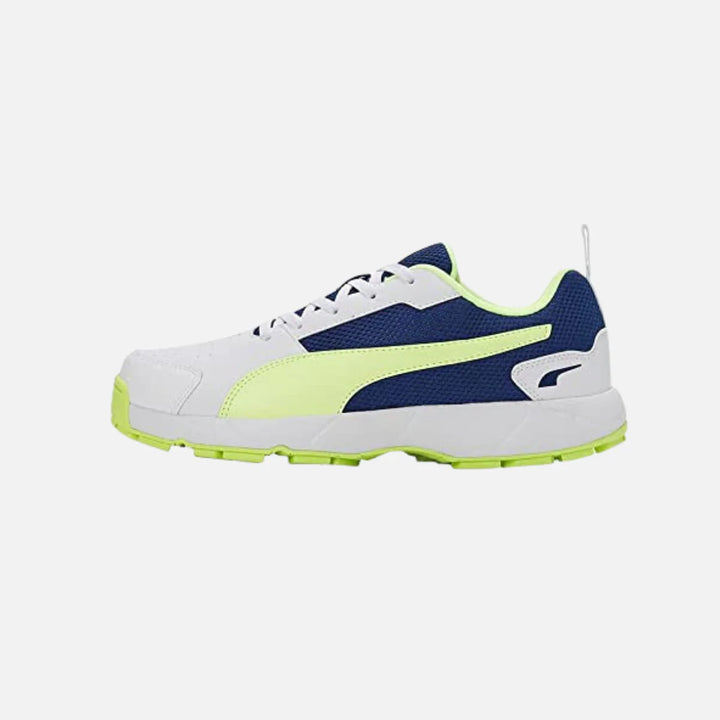 Puma High Run 10780603 Cricket Rubber Shoes White Blue@FRONT VIEW3