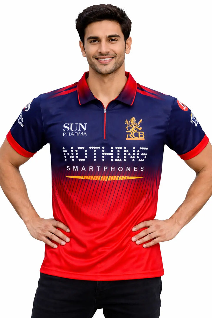 RCB Replica Jersey Micro PP Half Sleeves@front view