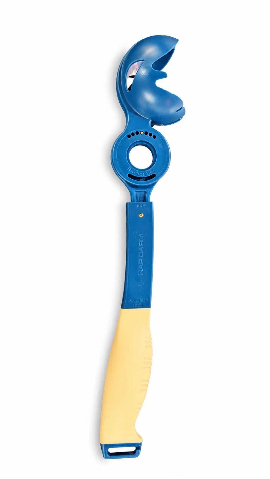 Rapidarm M1 Blue White Ball Thrower Cricket Training Equipment @ Side View