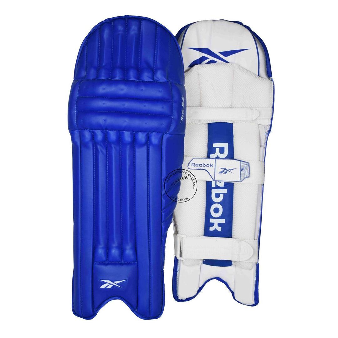 Reebok Master Blaster Navy Blue Cricket Batting Leg Guard Pads Mens Size @ Composite View