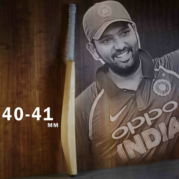 Customise Rohit Sharma Profile English Willow Cricket Bat Size SH @ Side View