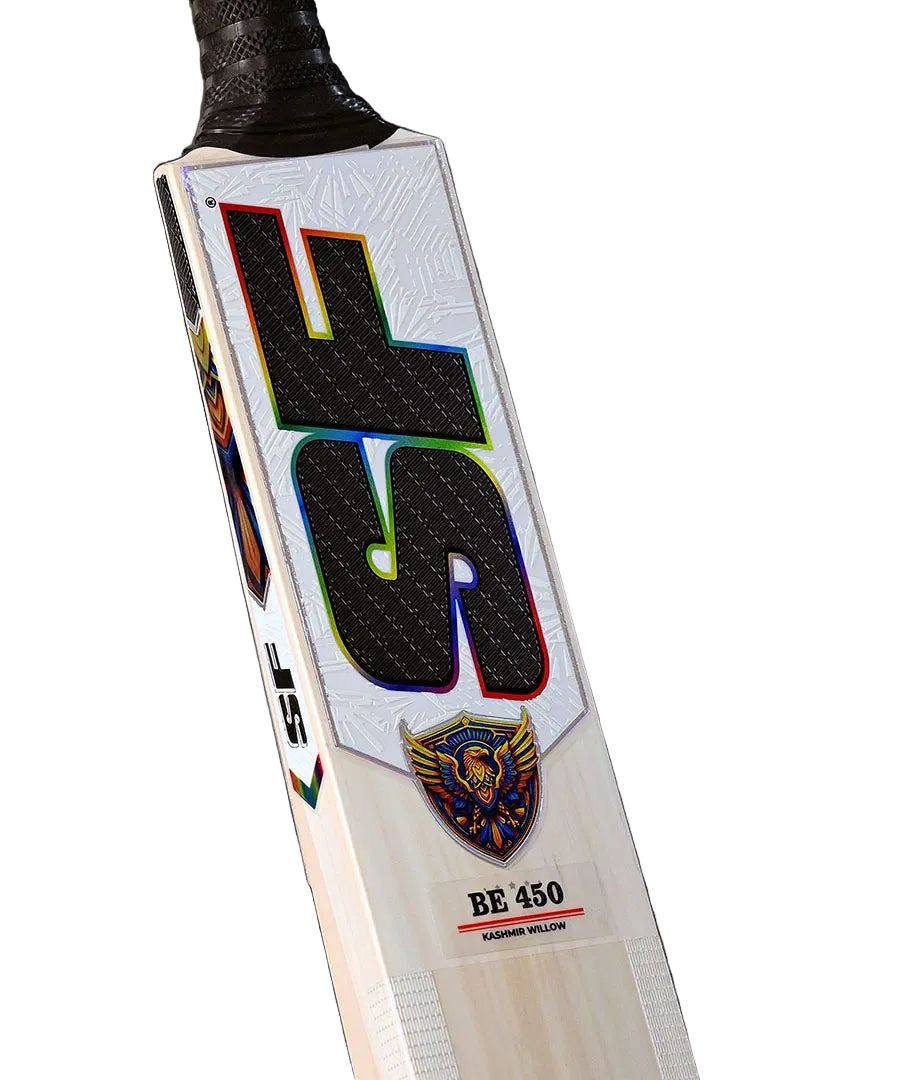 SF BE 450 Kashmir Willow Cricket Bat Size SH @ Close up View