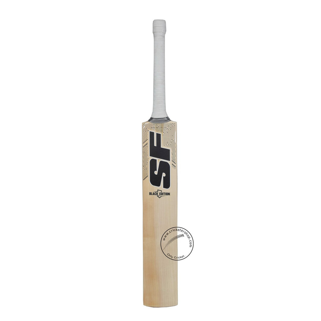 SF Black Edition  English Willow Cricket Bat Size SH@ Front View