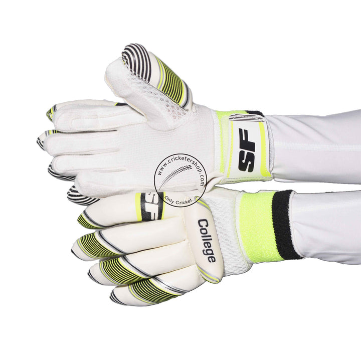 SF Full Complete Kashmir Willow Cricket Kit Size @ Gloves Composite View