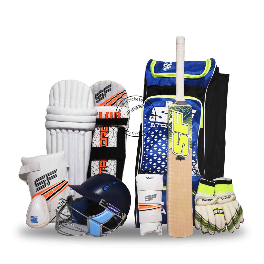 SF Full Complete Kashmir Willow Cricket Kit Size @ Kit View