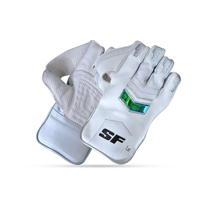SF Limited Edition All White Cricket Wicket Keeping Gloves Size Adult @ Combine View