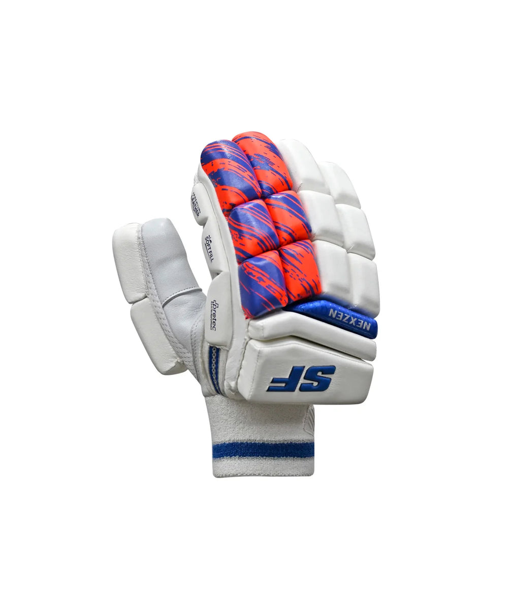 SF Nexzen Cricket Batting Gloves Mens Size @ Right Back View 