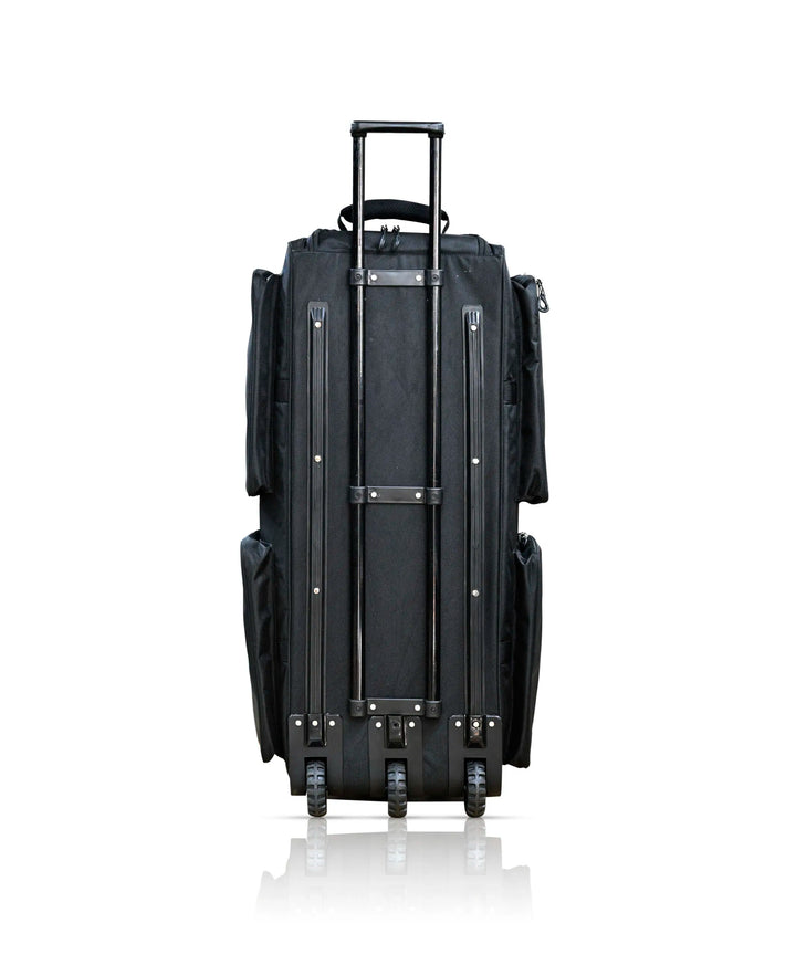 SF SS 27 Cricket Wheelie Kit Bag Black With Wheels @ Back View