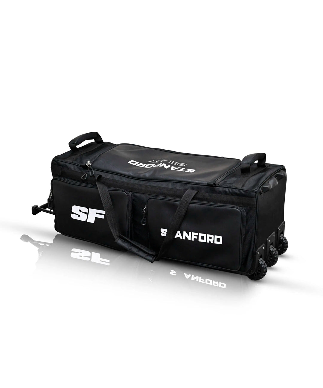 SF SS 27 Cricket Wheelie Kit Bag Black With Wheels @ Side View 2