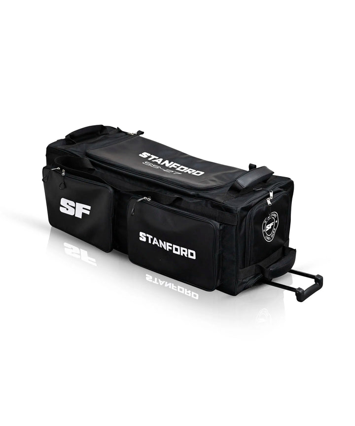 SF SS 27 Cricket Wheelie Kit Bag Black With Wheels @ Side View 3