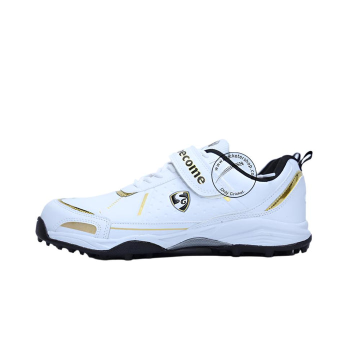 SG Century 5.0 Cricket Shoes Colour White Gold Black@Side View