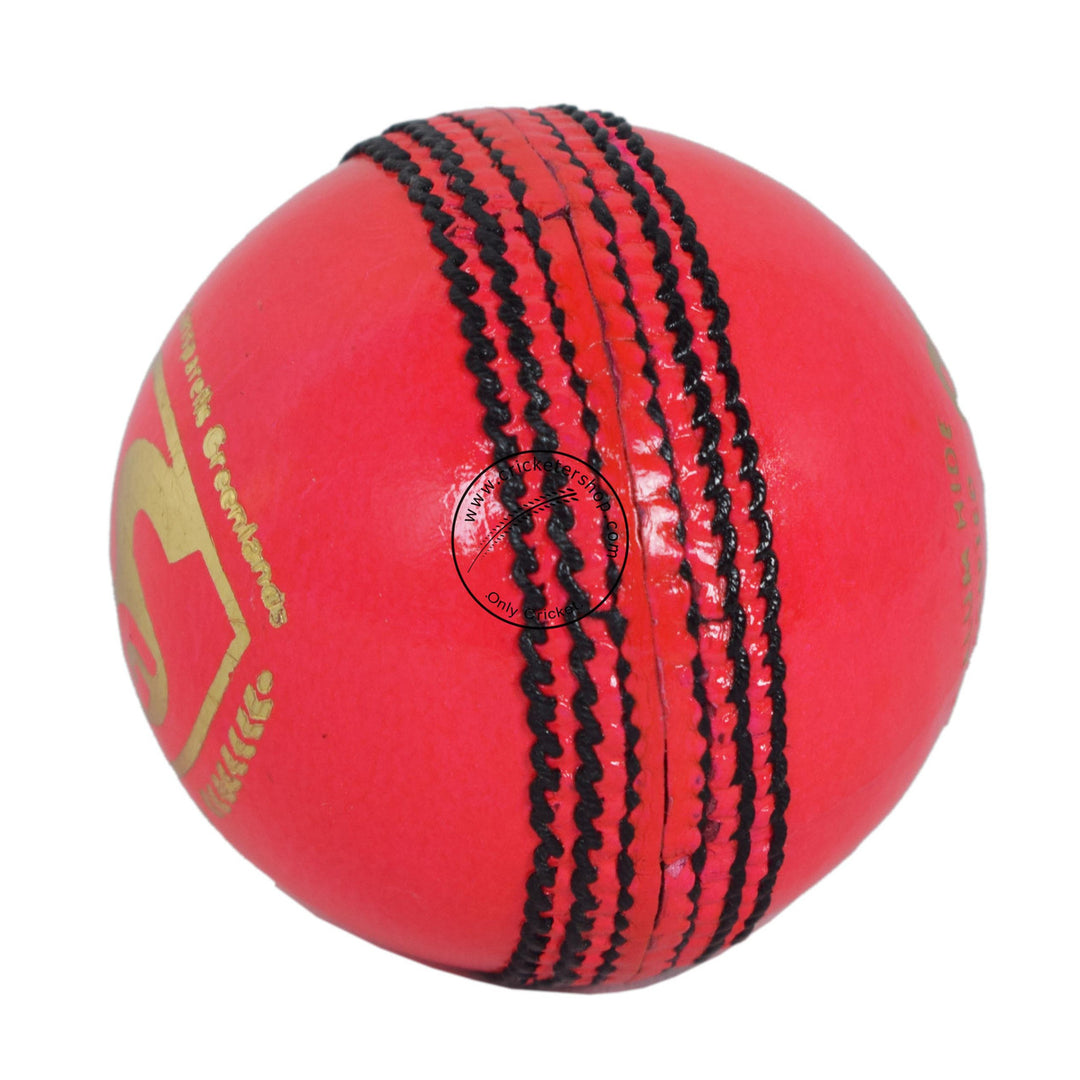 SG Club Cricket Ball Colour Pink @ Seam View