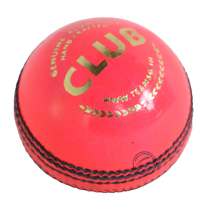 SG Club Cricket Ball Colour Pink @ Side View 2