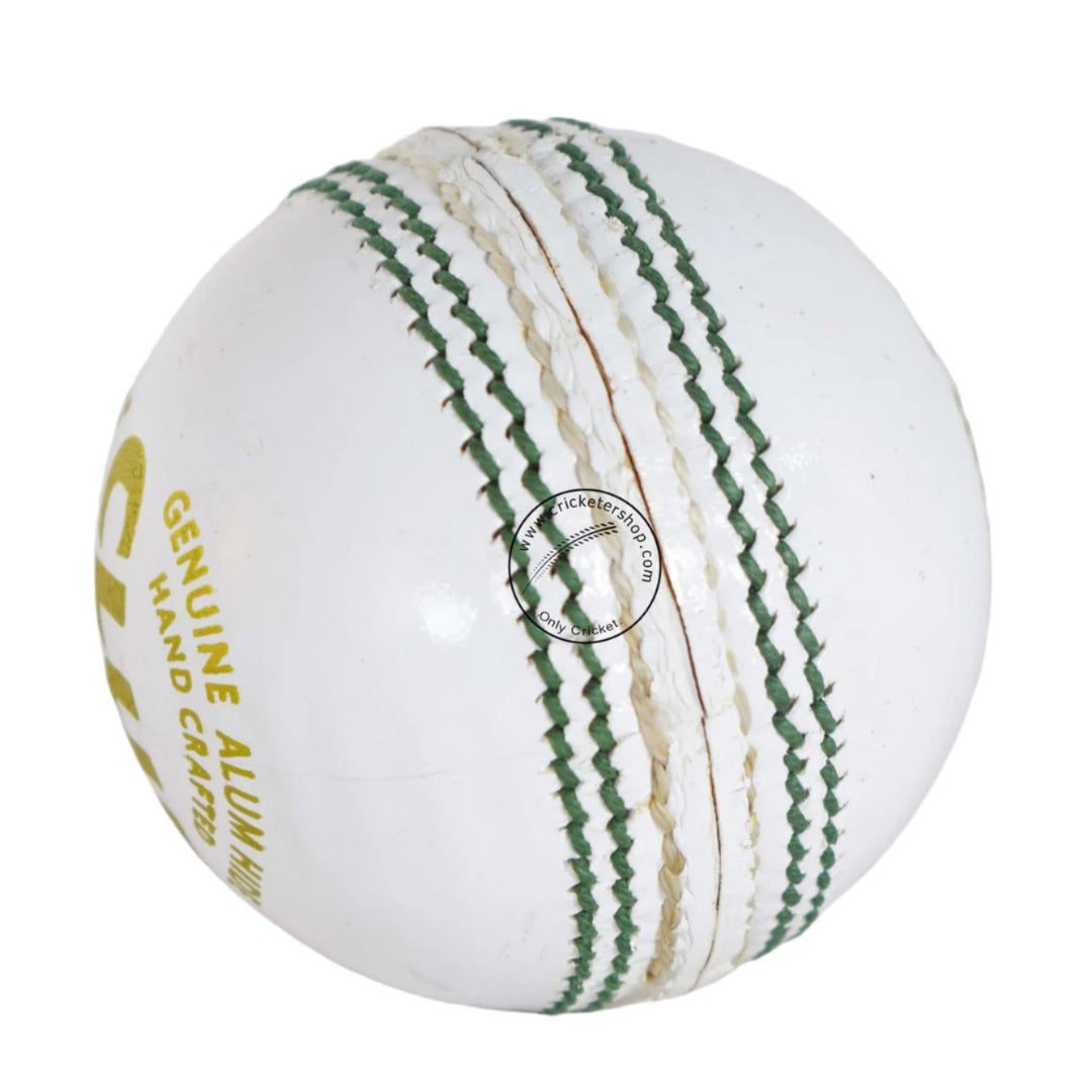 SG Club Cricket Ball Colour White @ Seam View