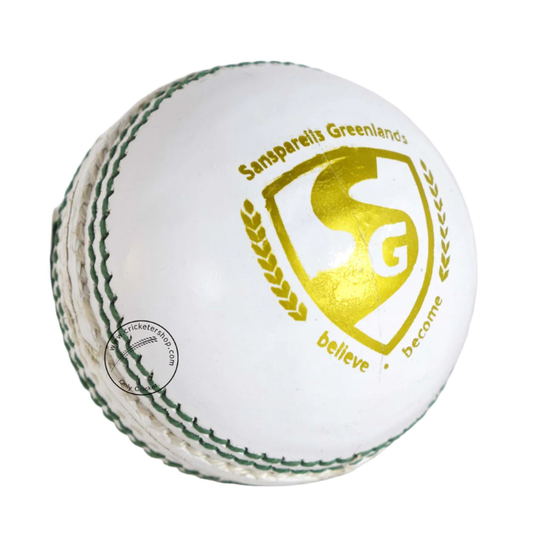 SG Club Cricket Ball Colour White @ Side View 2