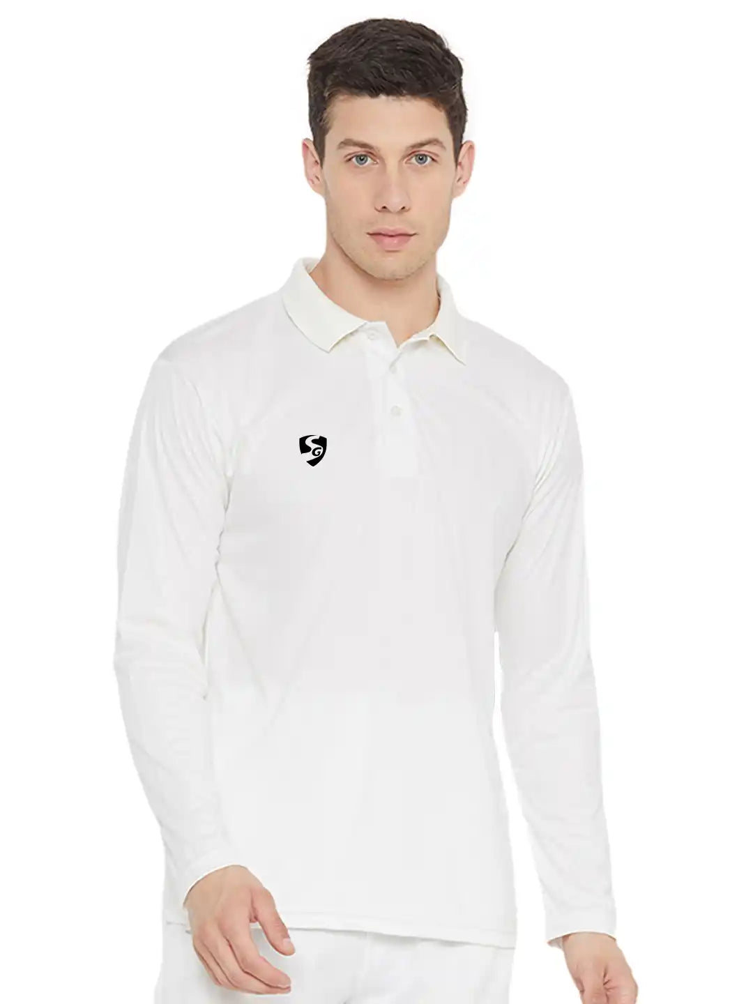SG Club Cricket Shirt Full Sleeves Size @ Front View