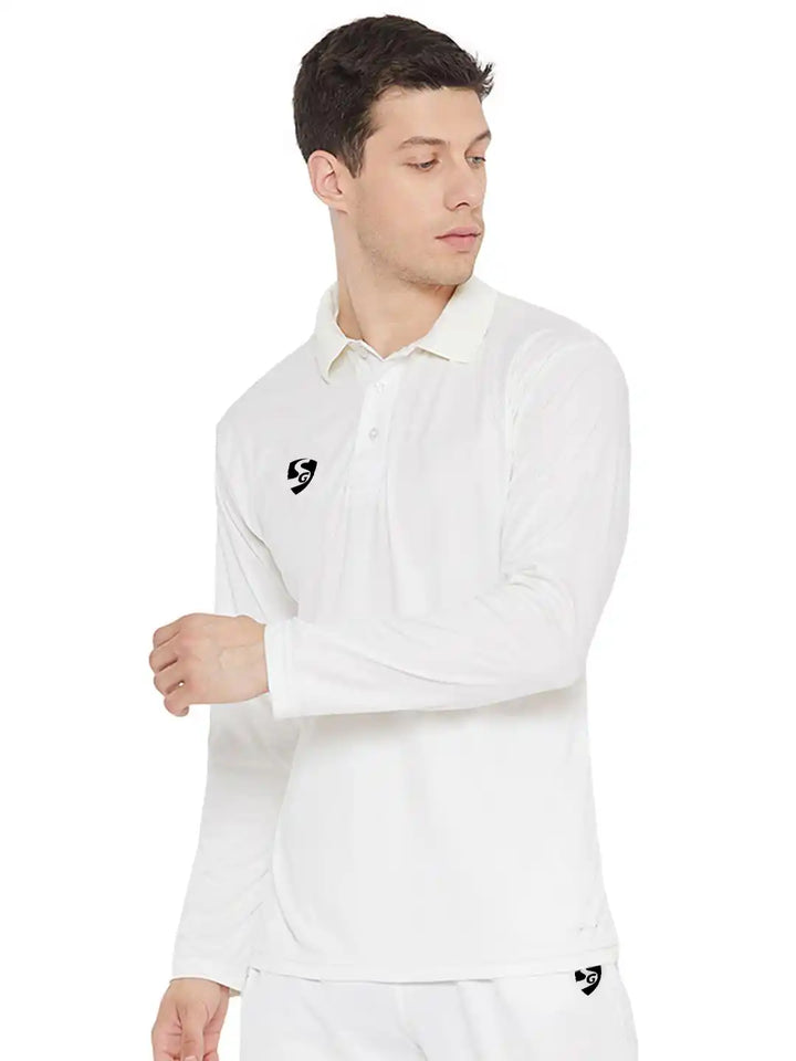 SG Club Cricket Shirt Full Sleeves Size @ Front View 3