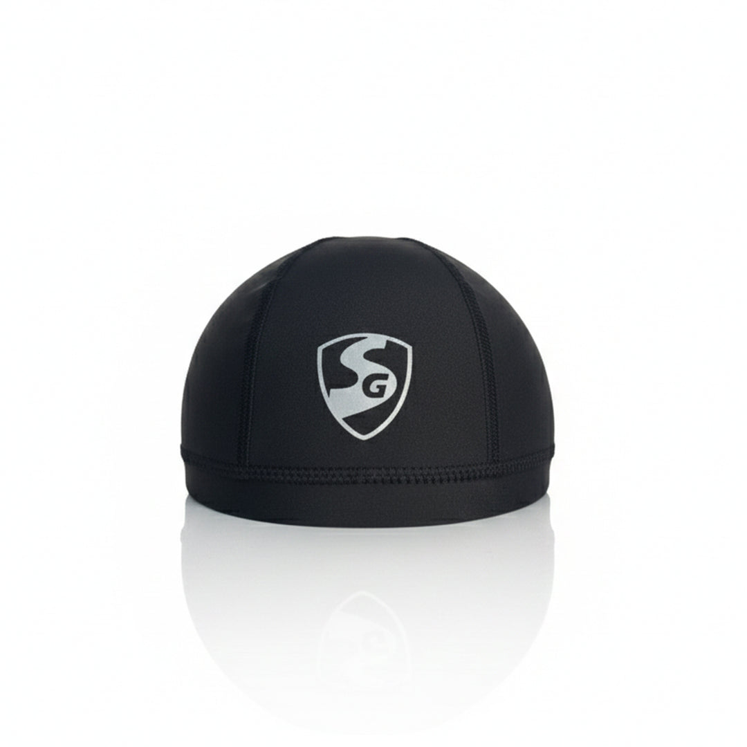 SG Cricket Skull Cap Pro Black@front view