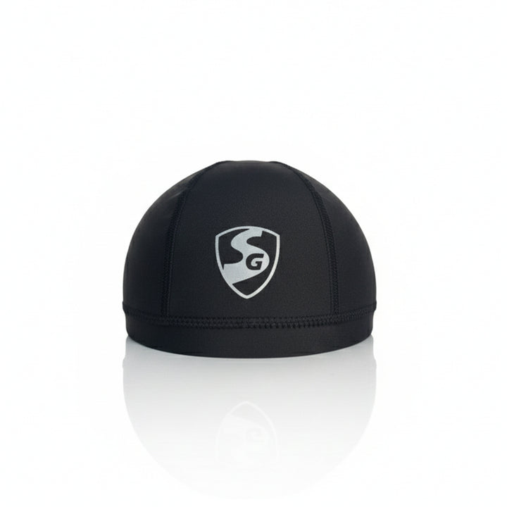 SG Cricket Skull Cap Pro Black@front view