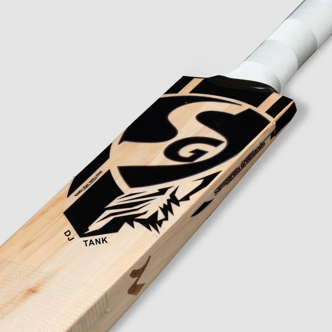 SG DJ Tunk English Willow Cricket Bat Size SH @ Front Face View
