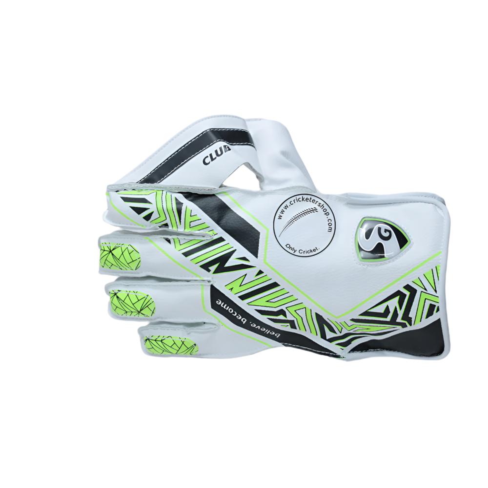 SG Club Wicket Keeping Gloves @ Left Back View