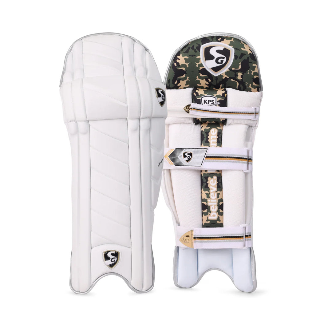 SG HP Nylite Cricket Batting Leg Guard Pads Mens Size@front view