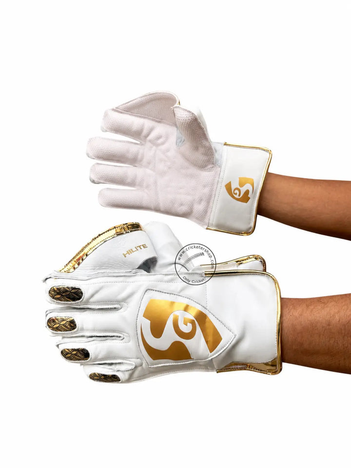 SG Hilite Cricket Wicket Keeping Gloves Mens Size@front view