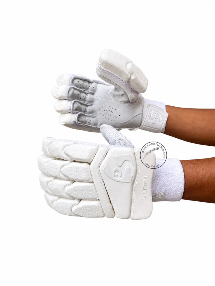 SG Hilite White Cricket Batting Gloves Adult Size @ Composite View