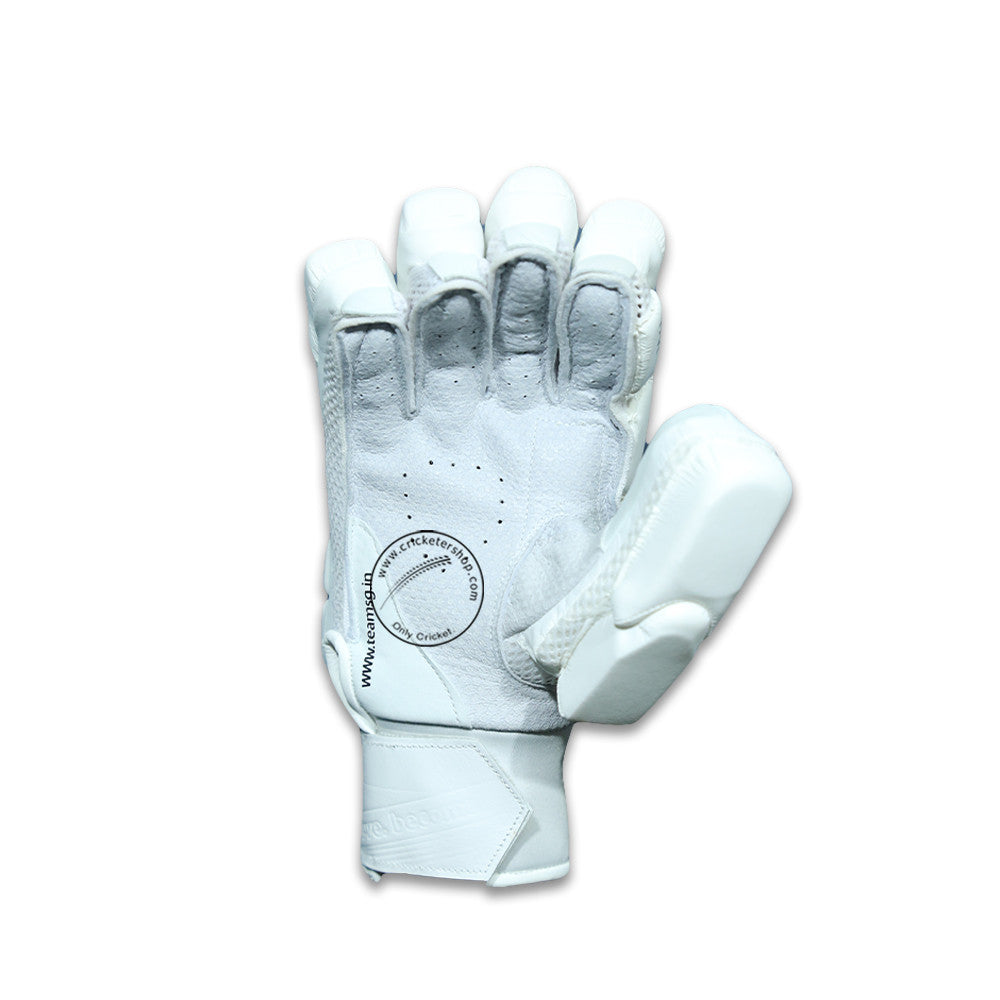 SG Hilite White Cricket Batting Gloves Mens Size Right and Left Handed @ Right Front View