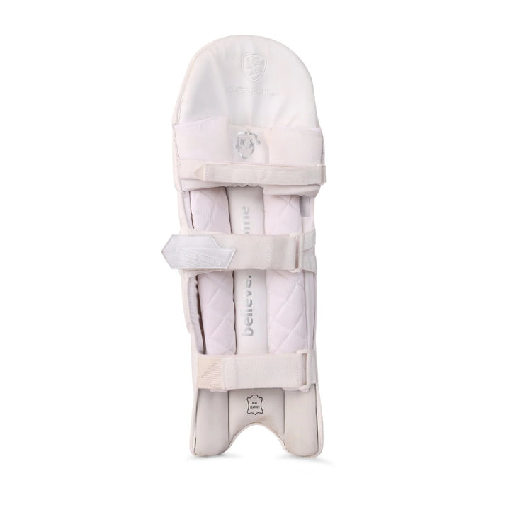 SG Hilite White Cricket Batting Leg Guard Pads @ Back View 4